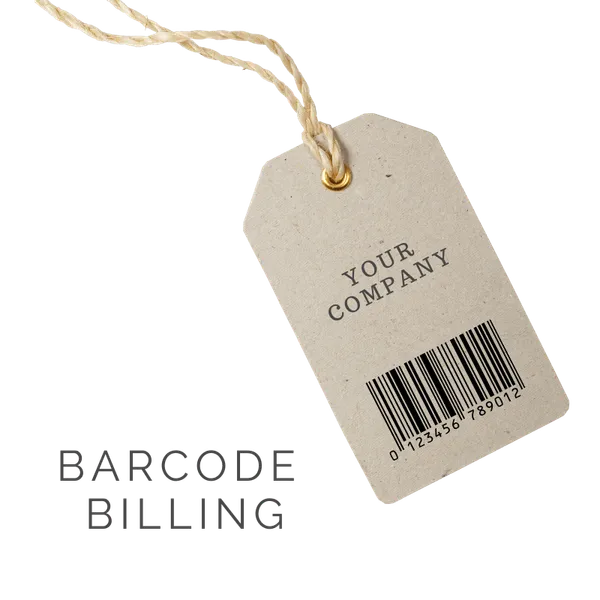 Barcode billing interface