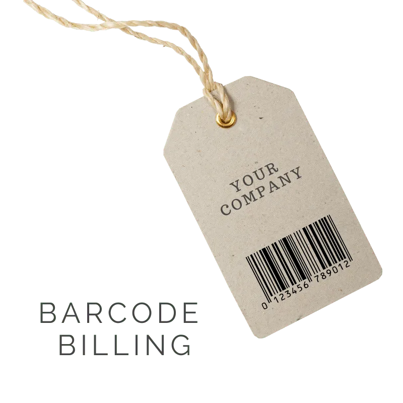 Barcode billing interface