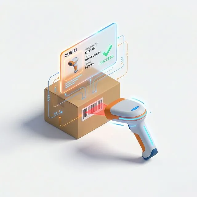 Barcode scanner connected to Zubizi retail billing software POS terminal