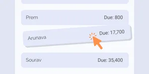 Due list and payment tracking for small business