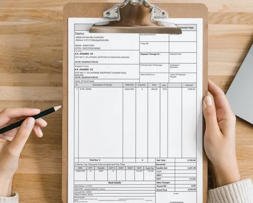 Professional invoice template in retail billing software