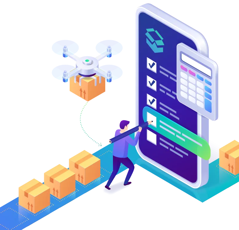 Real-time inventory visibility dashboard showing stock across warehouses