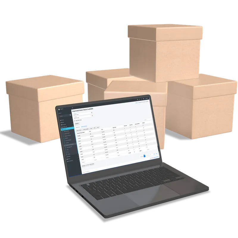 Size color and style matrix in inventory management software for fashion retail