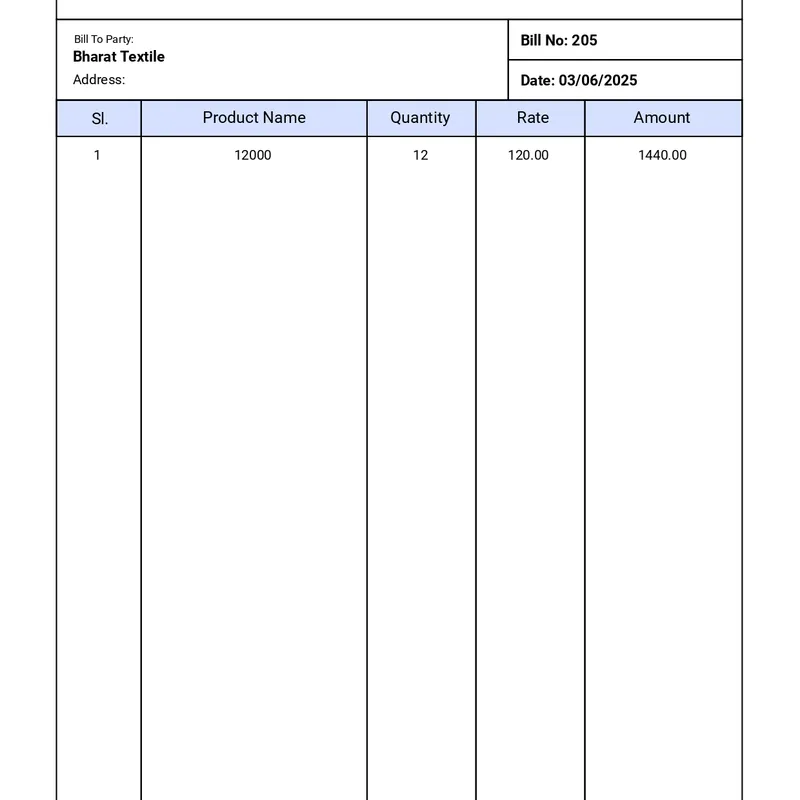 GST compliant distributor invoice