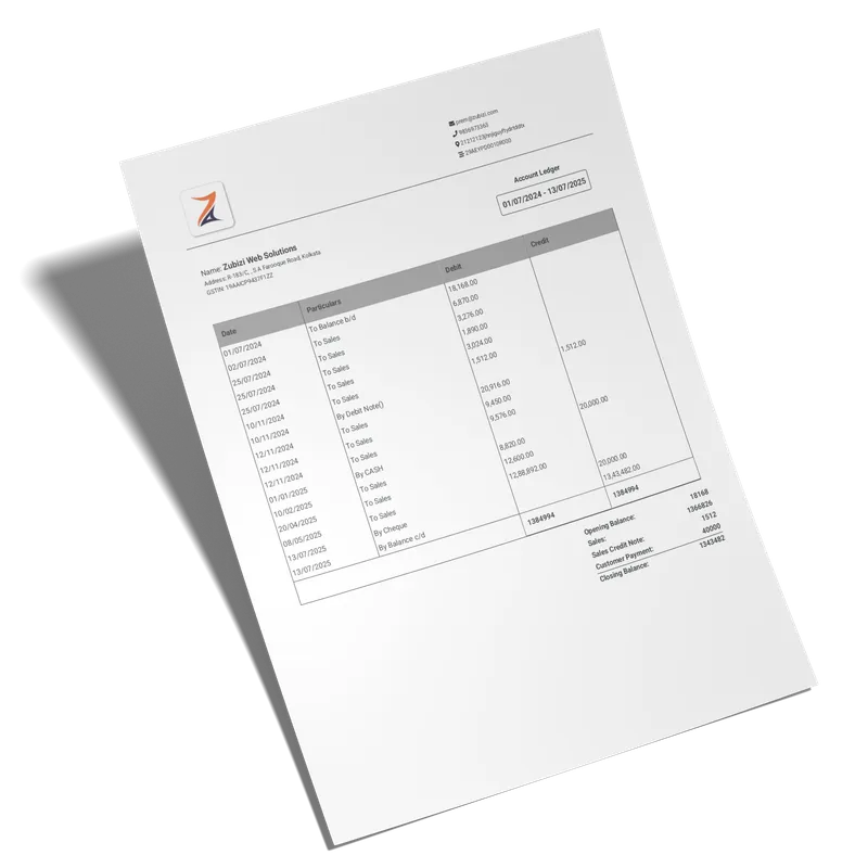 Supplier ledger and purchase management