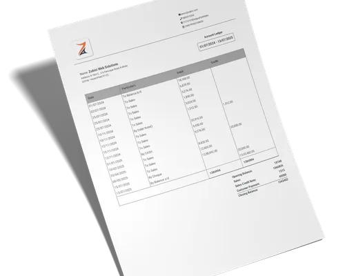 Supplier ledger and account tracking in billing software