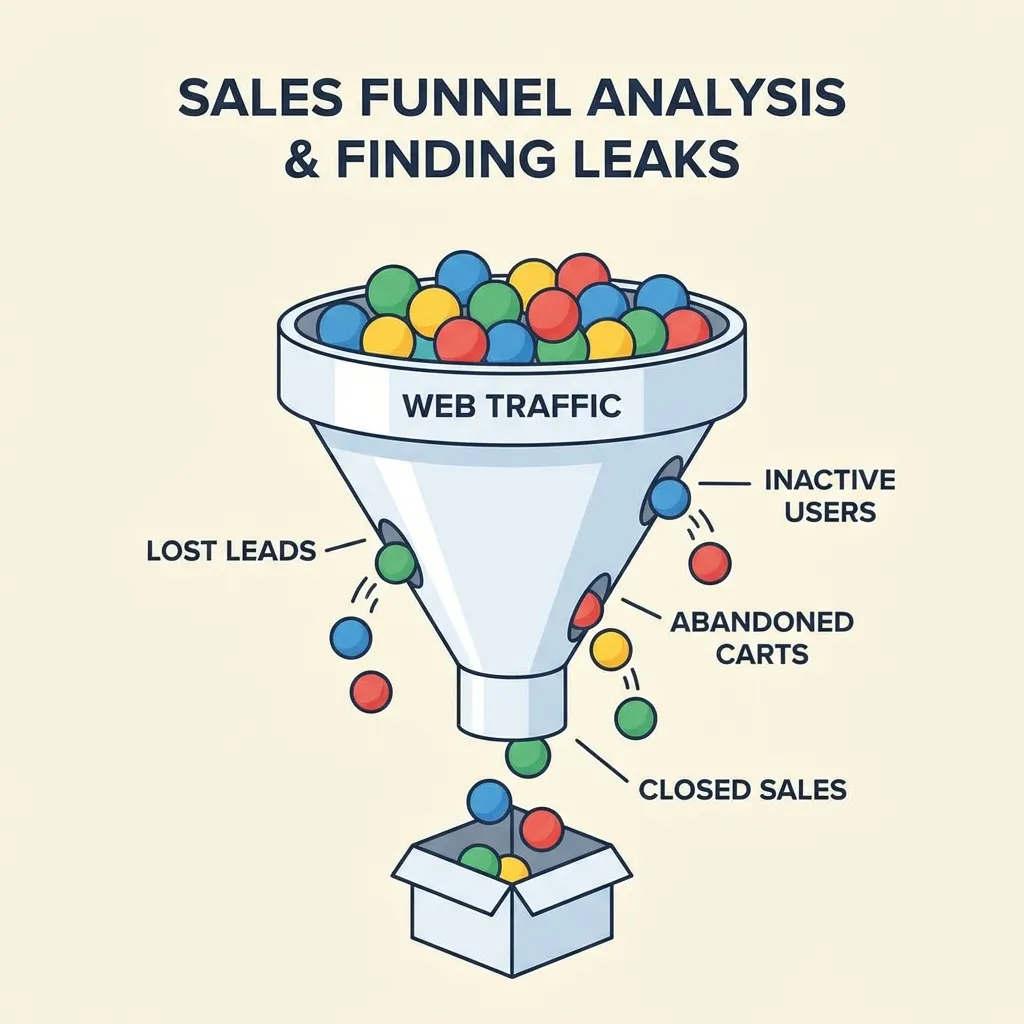 The Beginner's Guide to Sales Funnel Analysis: How to Find Hidden Leaks - Image | Sariful Islam