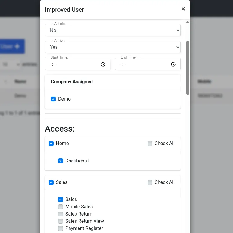 Multi-user access control and permissions