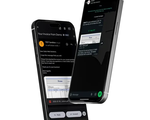 Share invoice on WhatsApp from billing software