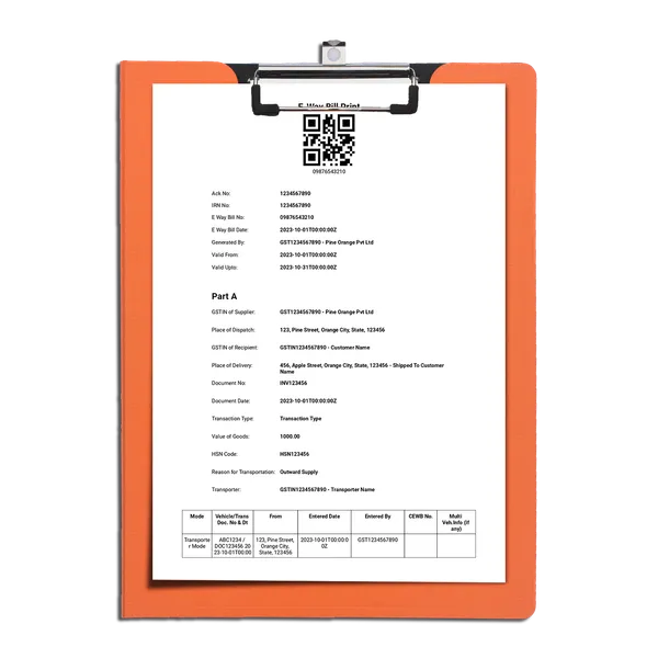 E Way Bill feature image for GST Billing Software for Retail Shops