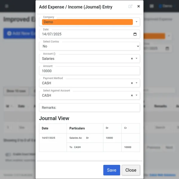 Payment and Expense Management feature image for GST Billing Software for Retail Shops