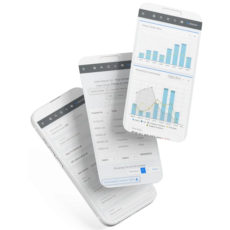 Zubizi ERP Dashboard with Bank Statement Management